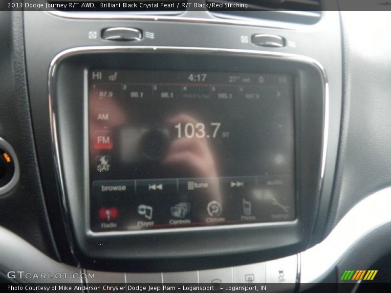 Brilliant Black Crystal Pearl / R/T Black/Red Stitching 2013 Dodge Journey R/T AWD