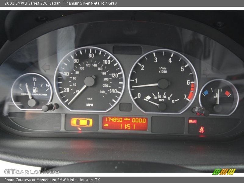 Titanium Silver Metallic / Grey 2001 BMW 3 Series 330i Sedan