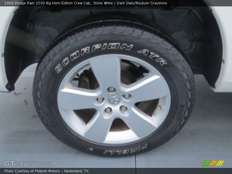 Stone White / Dark Slate/Medium Graystone 2009 Dodge Ram 1500 Big Horn Edition Crew Cab