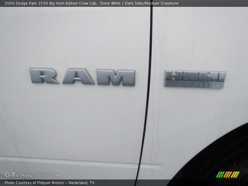 Stone White / Dark Slate/Medium Graystone 2009 Dodge Ram 1500 Big Horn Edition Crew Cab