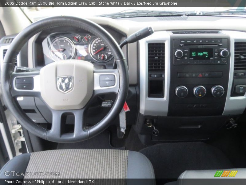 Stone White / Dark Slate/Medium Graystone 2009 Dodge Ram 1500 Big Horn Edition Crew Cab