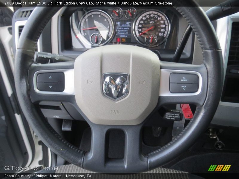 Stone White / Dark Slate/Medium Graystone 2009 Dodge Ram 1500 Big Horn Edition Crew Cab