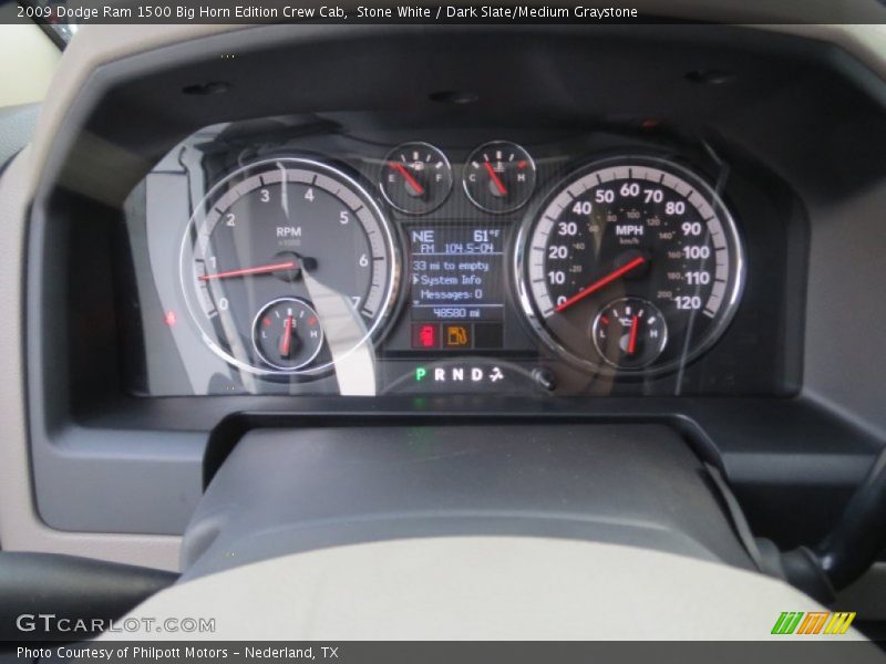 Stone White / Dark Slate/Medium Graystone 2009 Dodge Ram 1500 Big Horn Edition Crew Cab