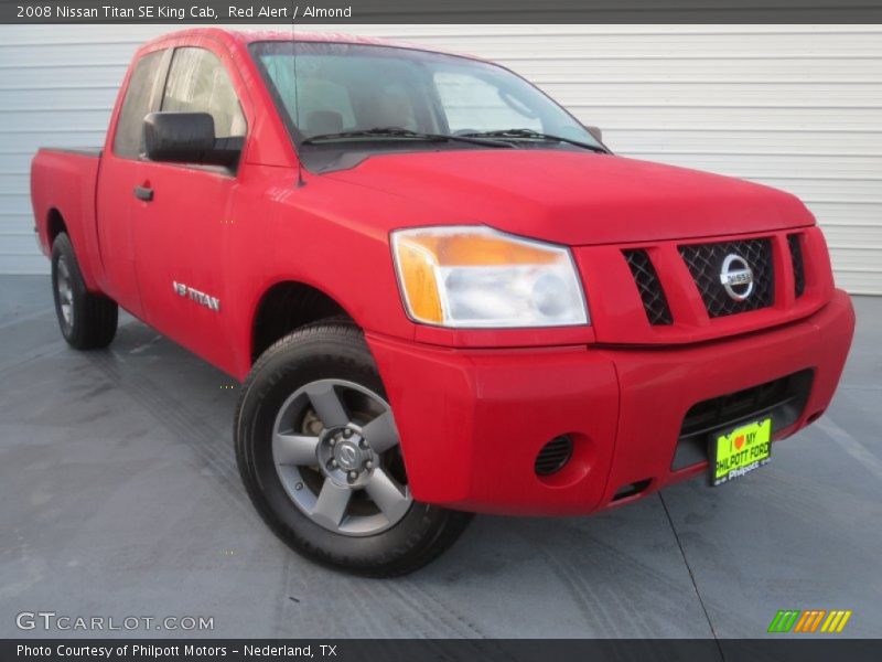 Red Alert / Almond 2008 Nissan Titan SE King Cab