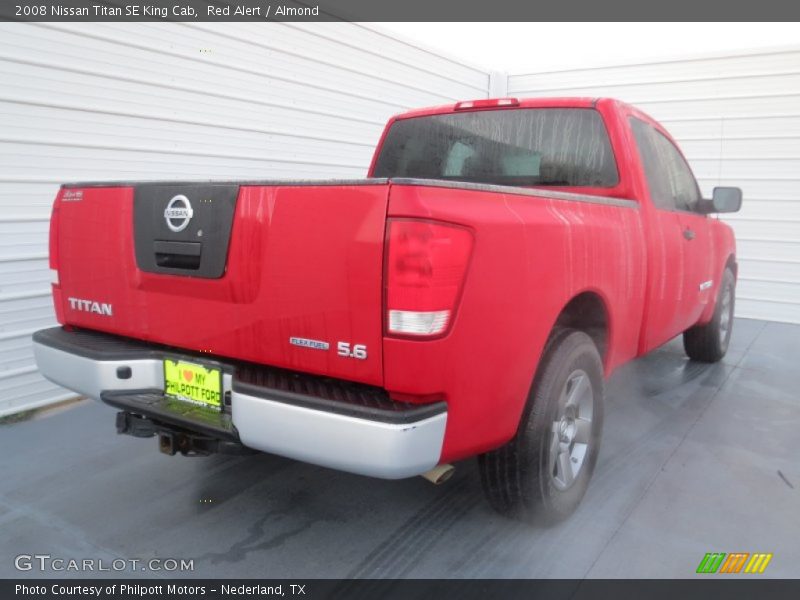 Red Alert / Almond 2008 Nissan Titan SE King Cab