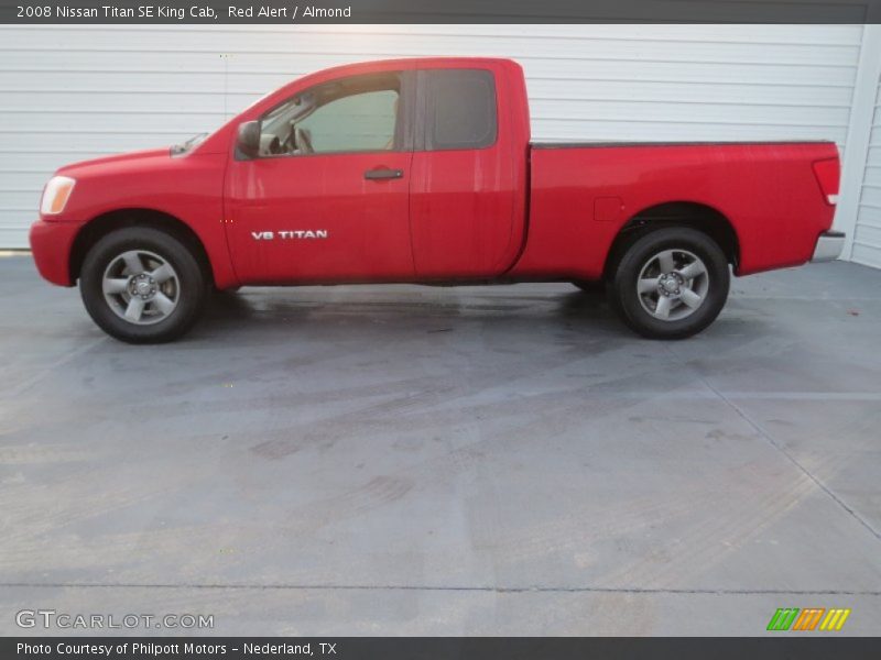 Red Alert / Almond 2008 Nissan Titan SE King Cab