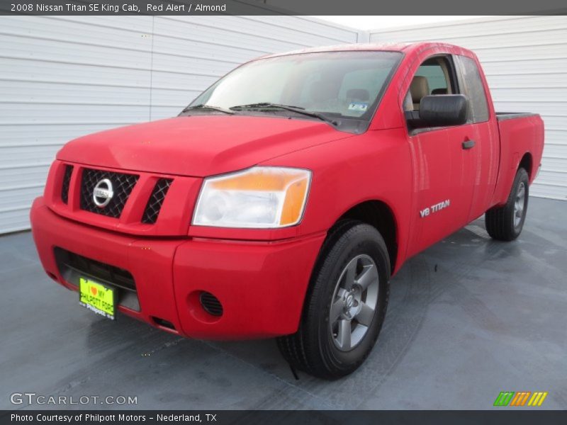 Red Alert / Almond 2008 Nissan Titan SE King Cab