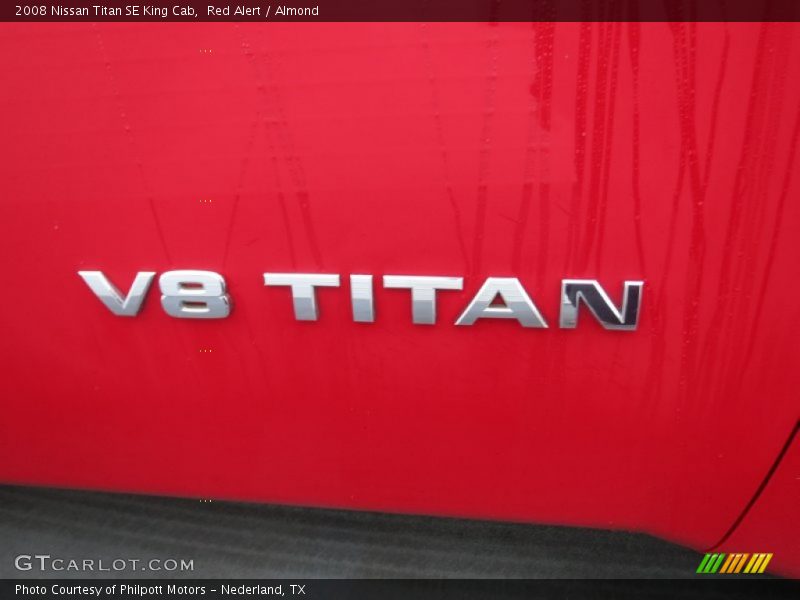 Red Alert / Almond 2008 Nissan Titan SE King Cab