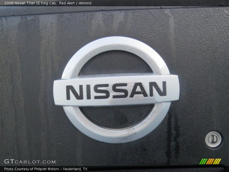 Red Alert / Almond 2008 Nissan Titan SE King Cab