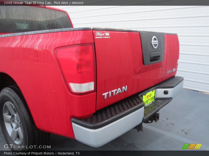 Red Alert / Almond 2008 Nissan Titan SE King Cab