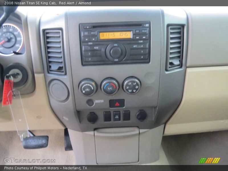 Red Alert / Almond 2008 Nissan Titan SE King Cab