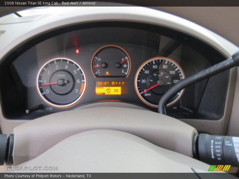 Red Alert / Almond 2008 Nissan Titan SE King Cab