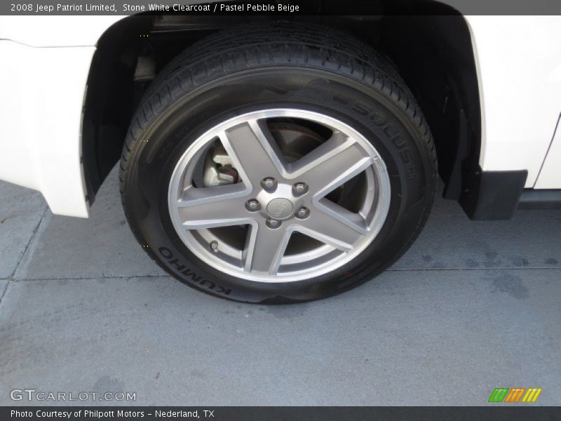 Stone White Clearcoat / Pastel Pebble Beige 2008 Jeep Patriot Limited