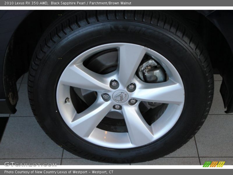 Black Sapphire Pearl / Parchment/Brown Walnut 2010 Lexus RX 350 AWD