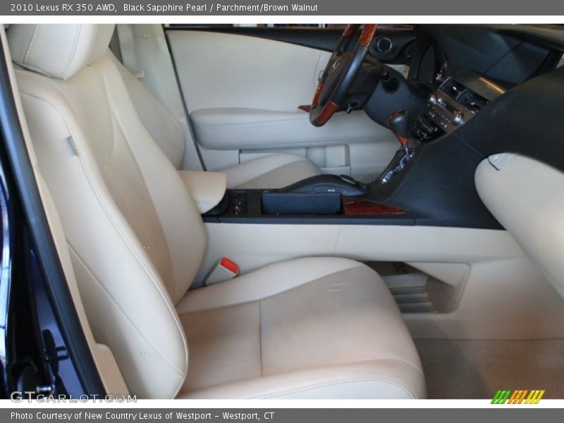 Black Sapphire Pearl / Parchment/Brown Walnut 2010 Lexus RX 350 AWD