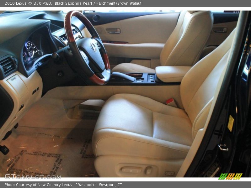 Black Sapphire Pearl / Parchment/Brown Walnut 2010 Lexus RX 350 AWD