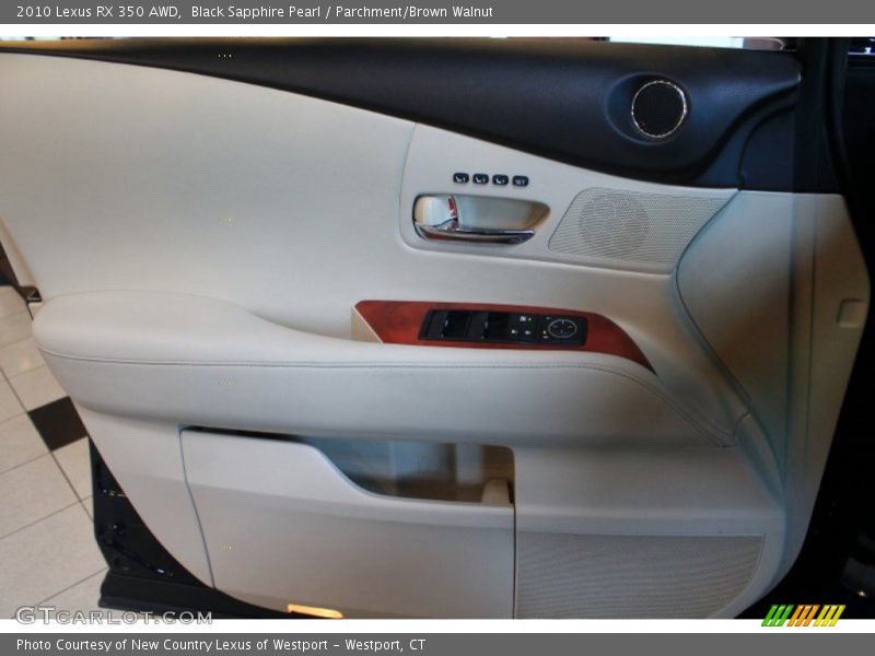 Black Sapphire Pearl / Parchment/Brown Walnut 2010 Lexus RX 350 AWD