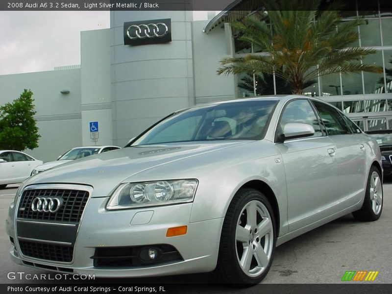 Light Silver Metallic / Black 2008 Audi A6 3.2 Sedan
