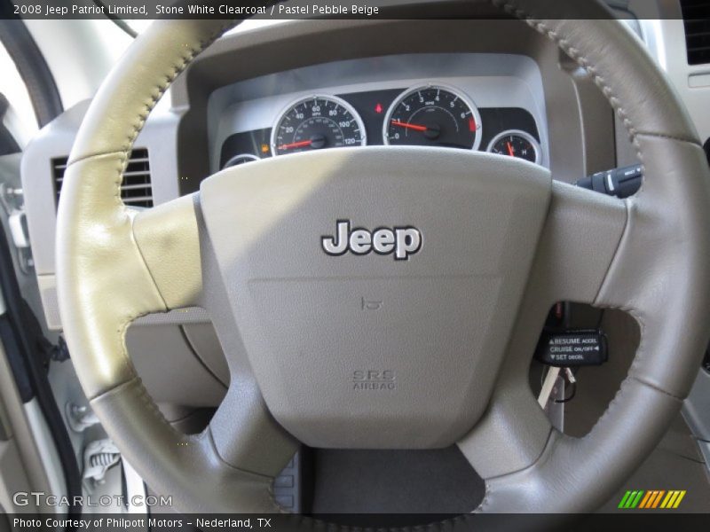 Stone White Clearcoat / Pastel Pebble Beige 2008 Jeep Patriot Limited