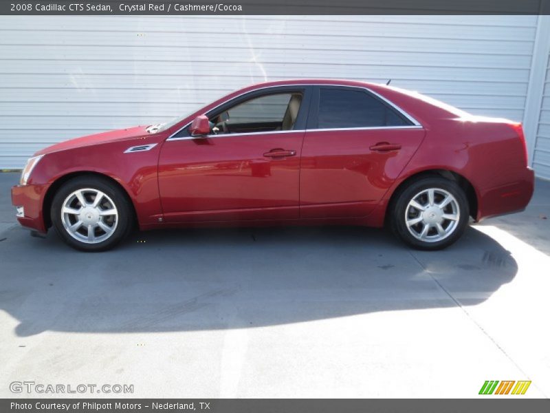 Crystal Red / Cashmere/Cocoa 2008 Cadillac CTS Sedan