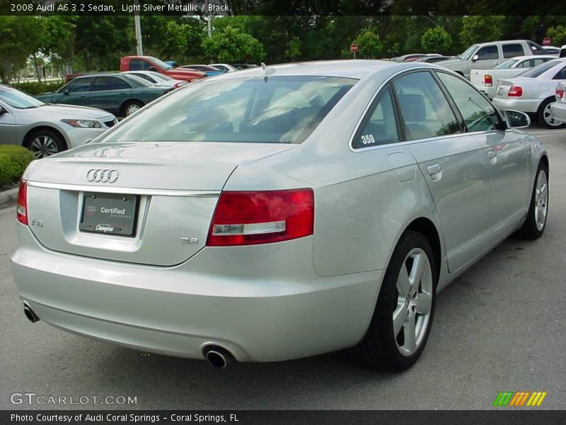 Light Silver Metallic / Black 2008 Audi A6 3.2 Sedan