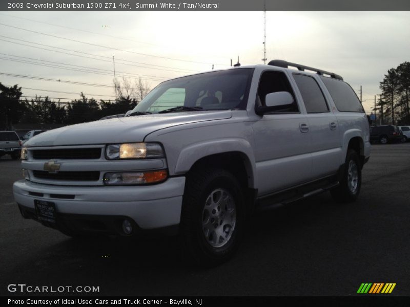 Summit White / Tan/Neutral 2003 Chevrolet Suburban 1500 Z71 4x4