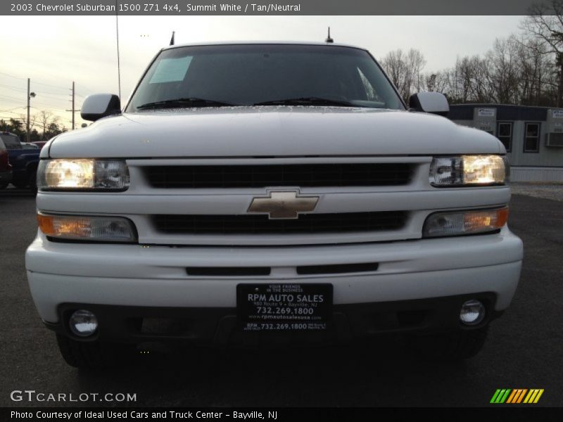 Summit White / Tan/Neutral 2003 Chevrolet Suburban 1500 Z71 4x4