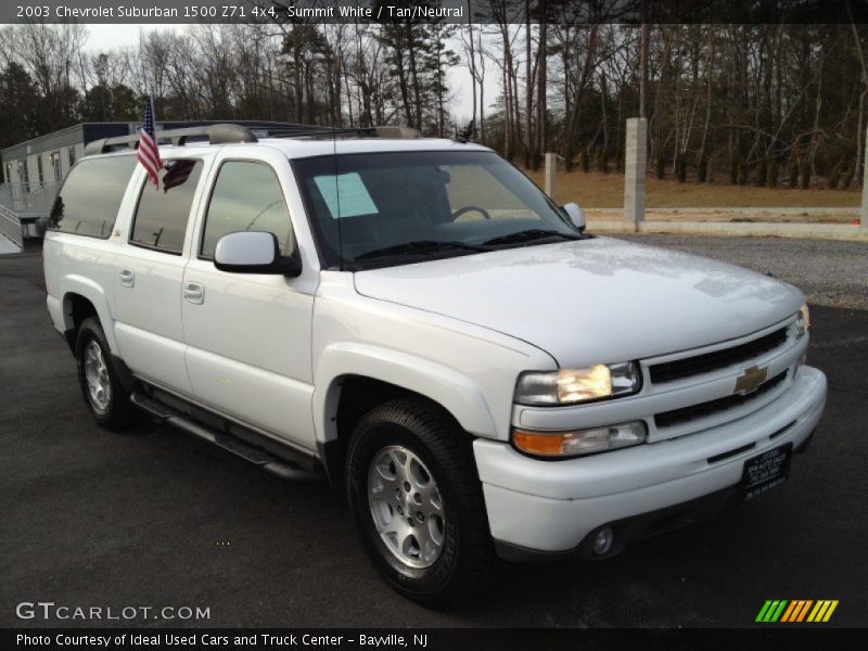 Summit White / Tan/Neutral 2003 Chevrolet Suburban 1500 Z71 4x4