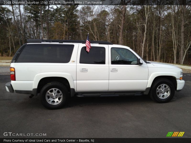 Summit White / Tan/Neutral 2003 Chevrolet Suburban 1500 Z71 4x4