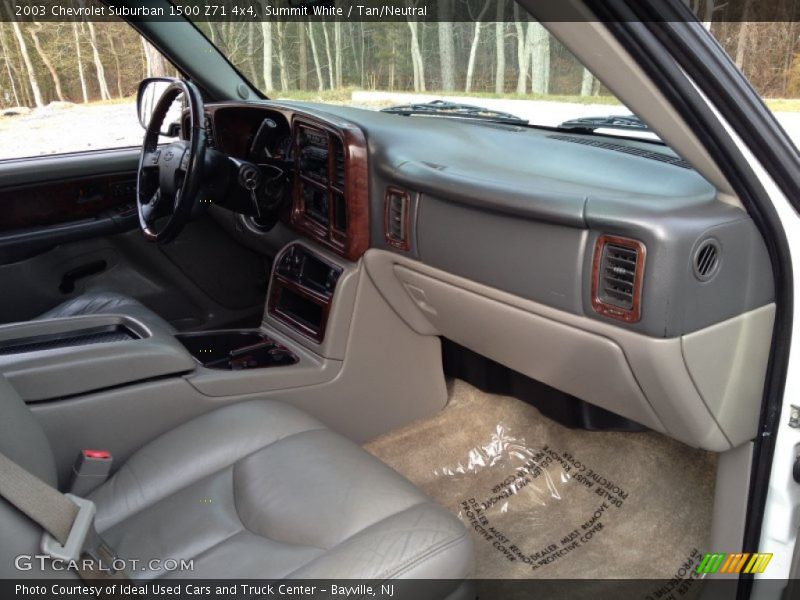 Summit White / Tan/Neutral 2003 Chevrolet Suburban 1500 Z71 4x4