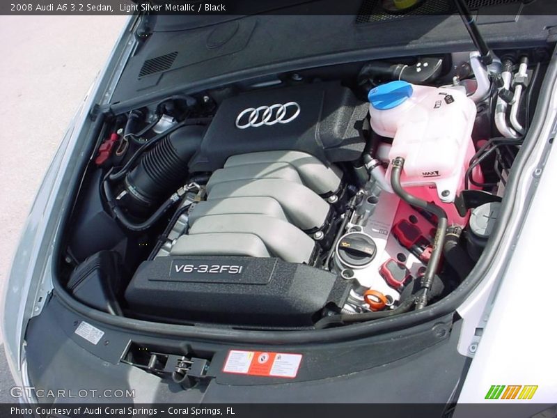 Light Silver Metallic / Black 2008 Audi A6 3.2 Sedan
