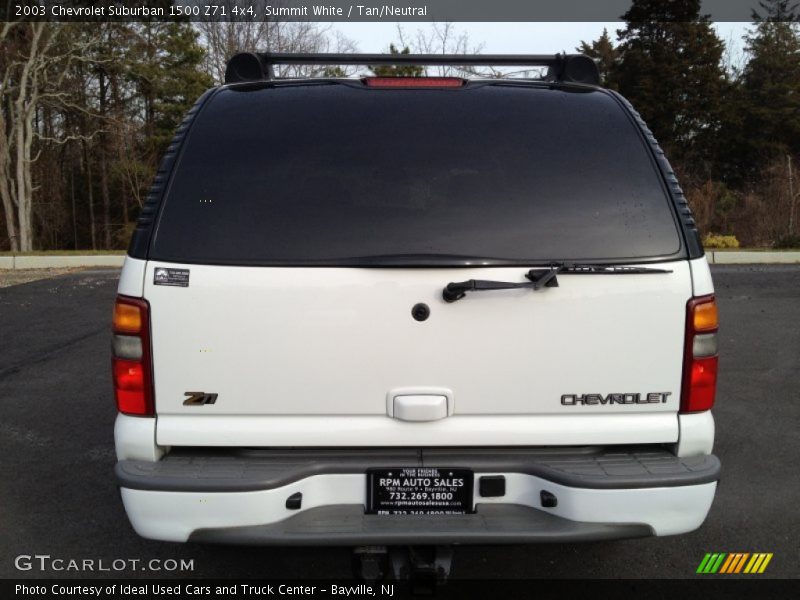 Summit White / Tan/Neutral 2003 Chevrolet Suburban 1500 Z71 4x4