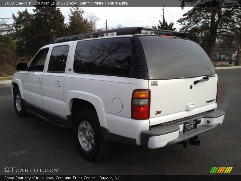 Summit White / Tan/Neutral 2003 Chevrolet Suburban 1500 Z71 4x4