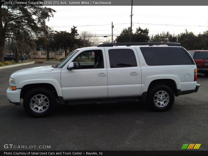 Summit White / Tan/Neutral 2003 Chevrolet Suburban 1500 Z71 4x4
