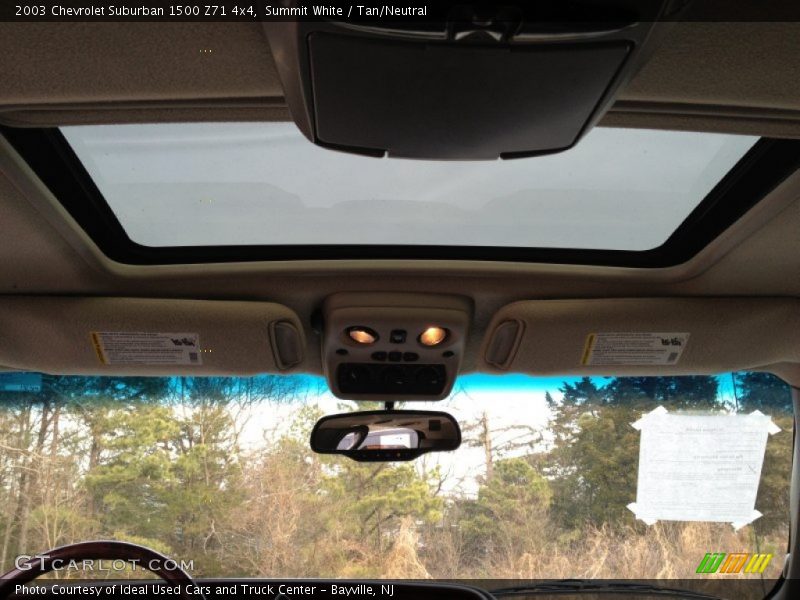 Summit White / Tan/Neutral 2003 Chevrolet Suburban 1500 Z71 4x4