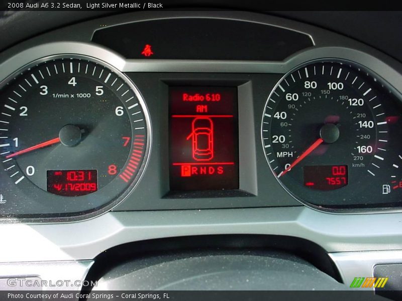 Light Silver Metallic / Black 2008 Audi A6 3.2 Sedan