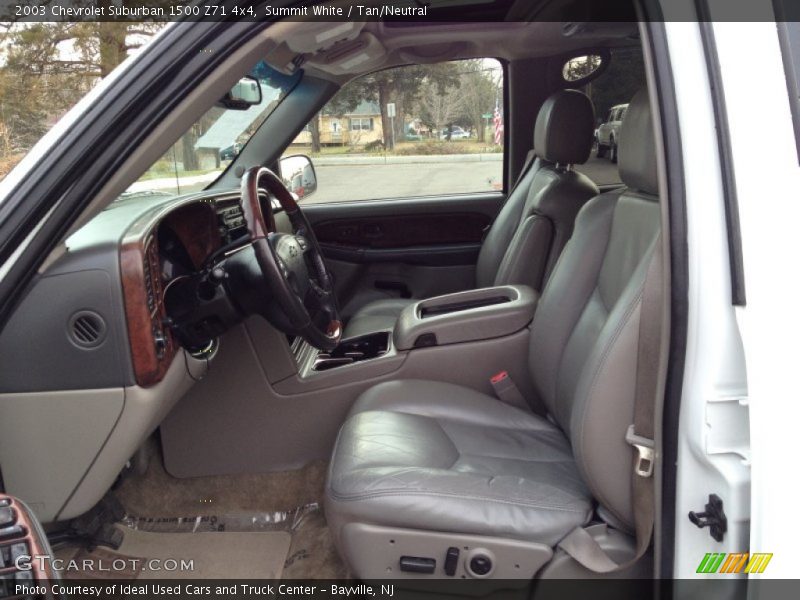 Summit White / Tan/Neutral 2003 Chevrolet Suburban 1500 Z71 4x4