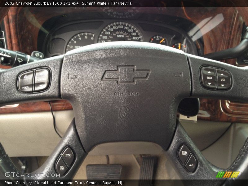 Summit White / Tan/Neutral 2003 Chevrolet Suburban 1500 Z71 4x4