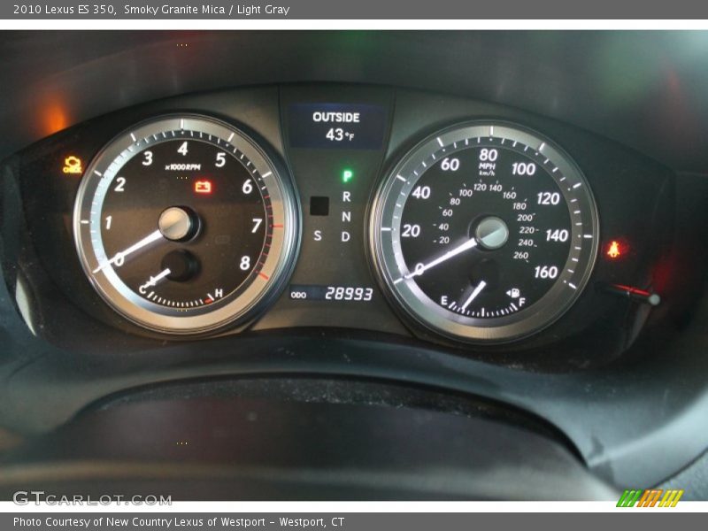 Smoky Granite Mica / Light Gray 2010 Lexus ES 350