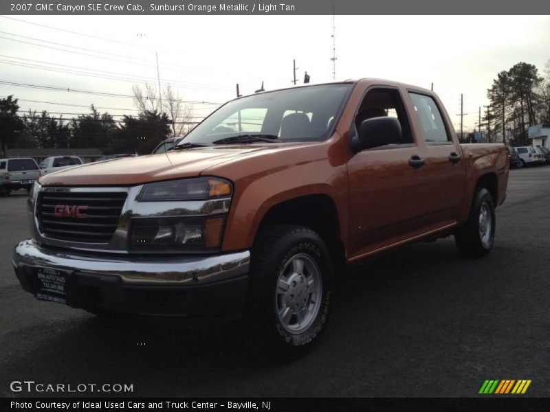 Sunburst Orange Metallic / Light Tan 2007 GMC Canyon SLE Crew Cab