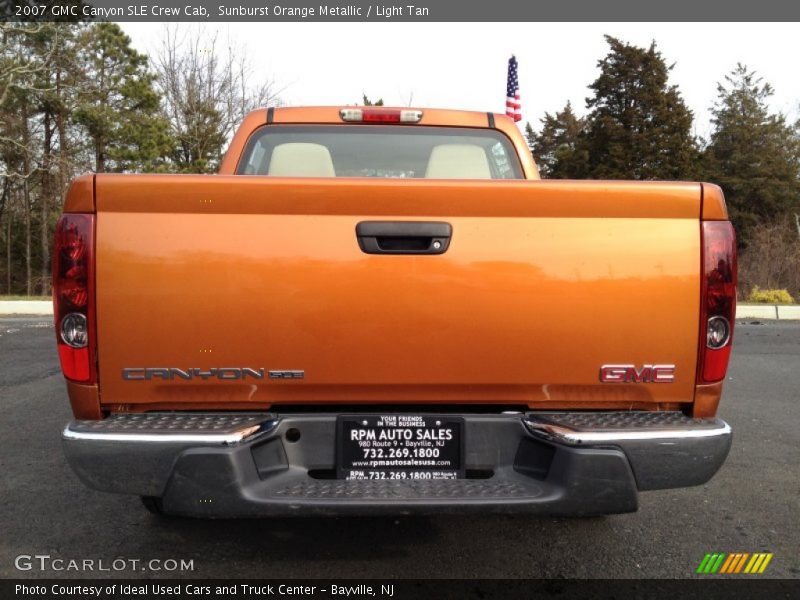 Sunburst Orange Metallic / Light Tan 2007 GMC Canyon SLE Crew Cab