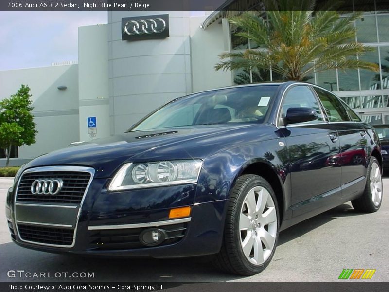 Night Blue Pearl / Beige 2006 Audi A6 3.2 Sedan