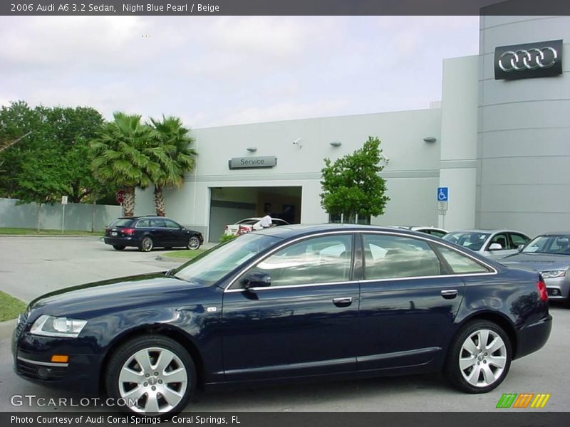 Night Blue Pearl / Beige 2006 Audi A6 3.2 Sedan