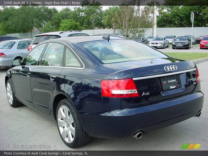 Night Blue Pearl / Beige 2006 Audi A6 3.2 Sedan
