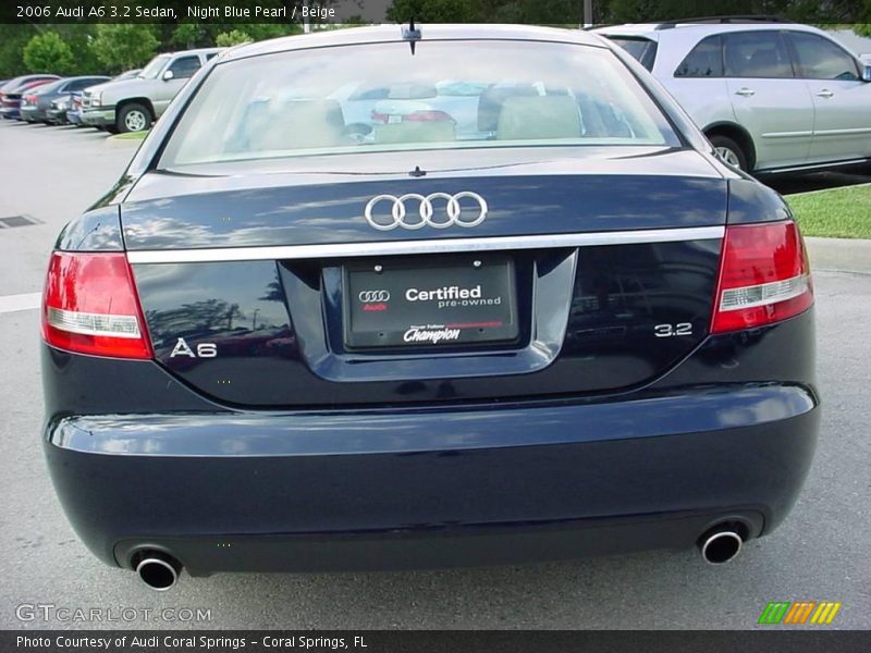 Night Blue Pearl / Beige 2006 Audi A6 3.2 Sedan