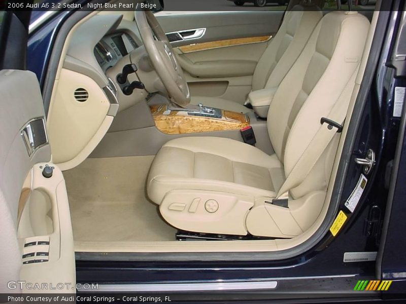 Night Blue Pearl / Beige 2006 Audi A6 3.2 Sedan