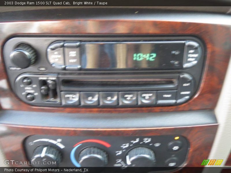 Bright White / Taupe 2003 Dodge Ram 1500 SLT Quad Cab