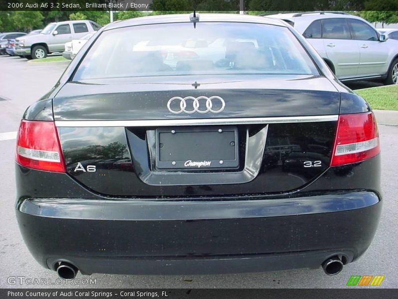 Brilliant Black / Ebony 2006 Audi A6 3.2 Sedan