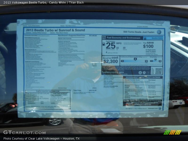 Candy White / Titan Black 2013 Volkswagen Beetle Turbo