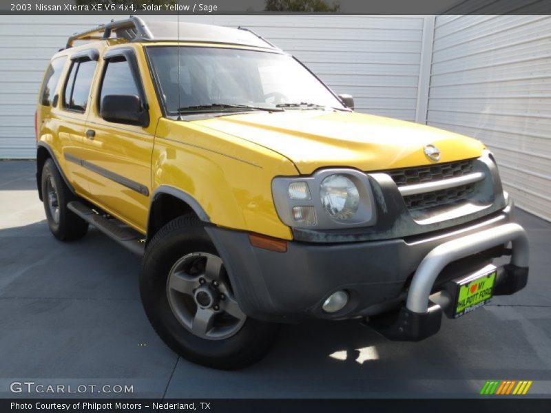 Solar Yellow / Sage 2003 Nissan Xterra XE V6 4x4